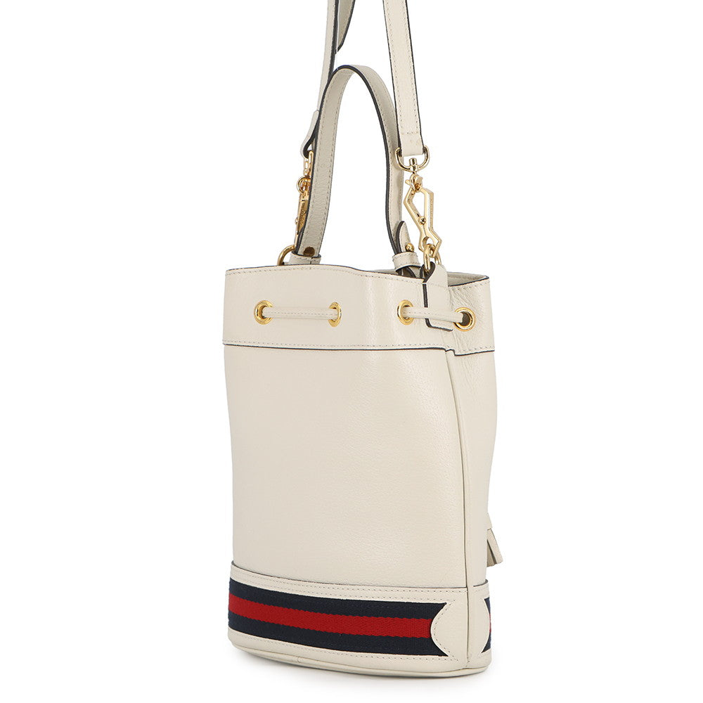 GUCCI Ophidia Small Bucket Bag Off-white610846 Leather