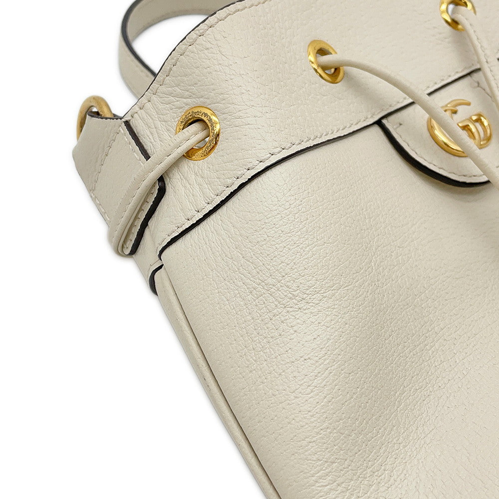 GUCCI Ophidia Small Bucket Bag Off-white610846 Leather
