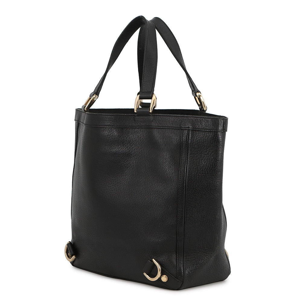GUCCI Abbey Tote Bag Black130739 213317 Leather