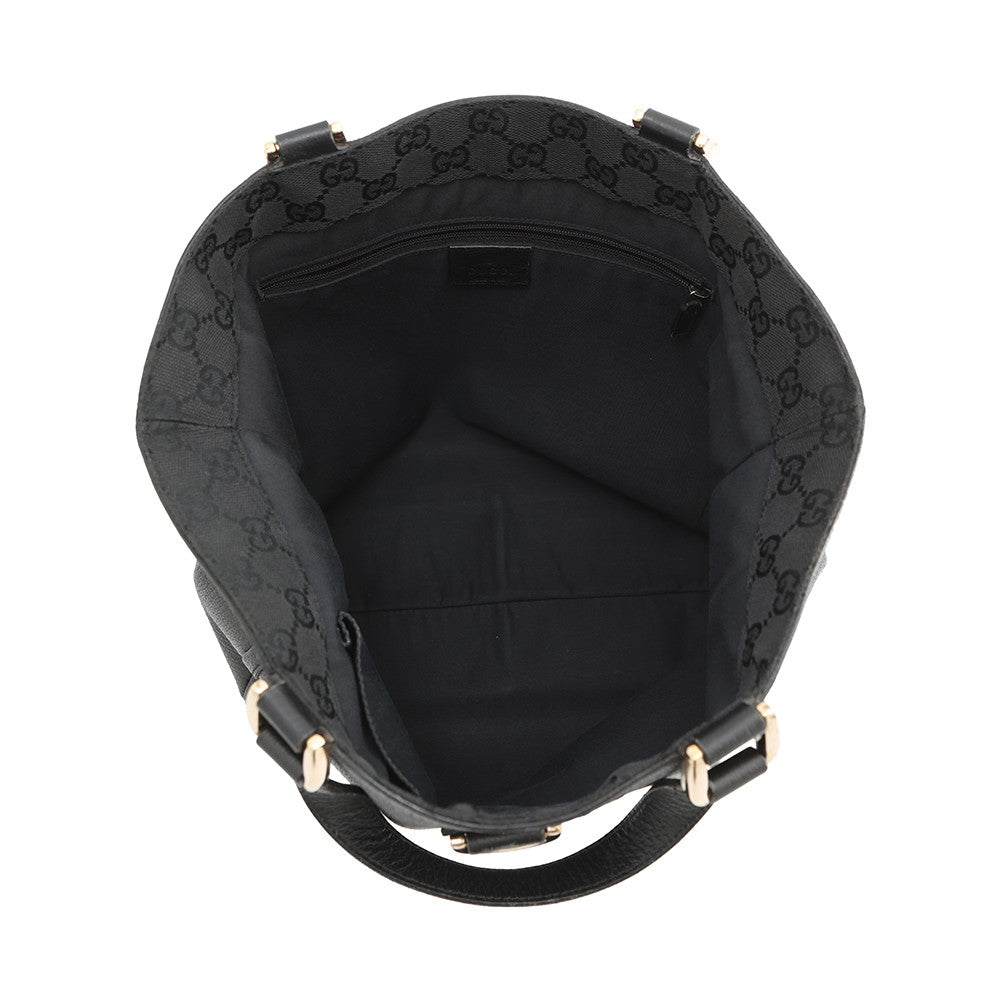 GUCCI Abbey Tote Bag Black130739 213317 Leather