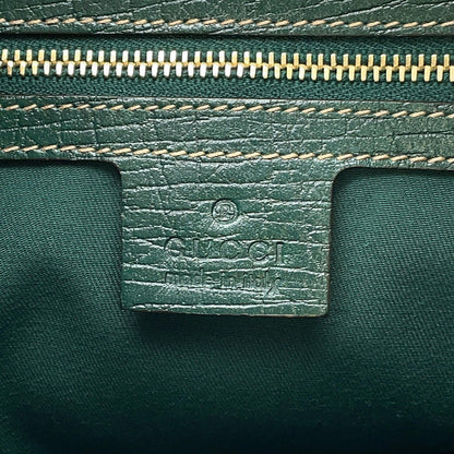GUCCI Horsebit One-Shoulder Bag Beige/Green137388 GG Canvas Leather
