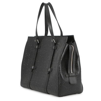 GUCCI GG embossed Tote Bag Black625774 527066 Leather