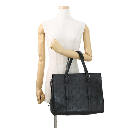 GUCCI GG embossed Tote Bag Black625774 527066 Leather
