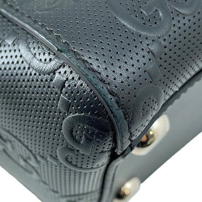GUCCI GG embossed Tote Bag Black625774 527066 Leather