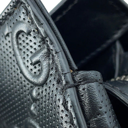 GUCCI GG embossed Tote Bag Black625774 527066 Leather
