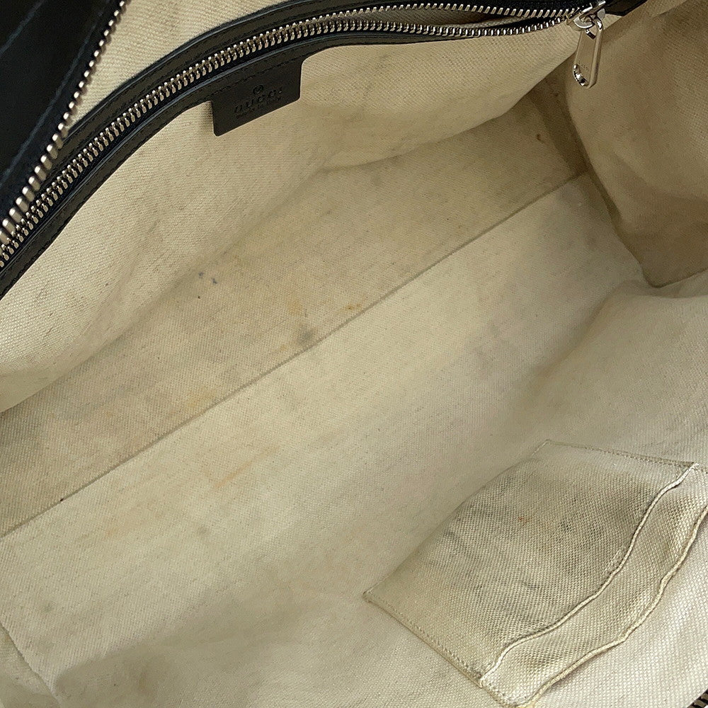 GUCCI GG embossed Tote Bag Black625774 527066 Leather