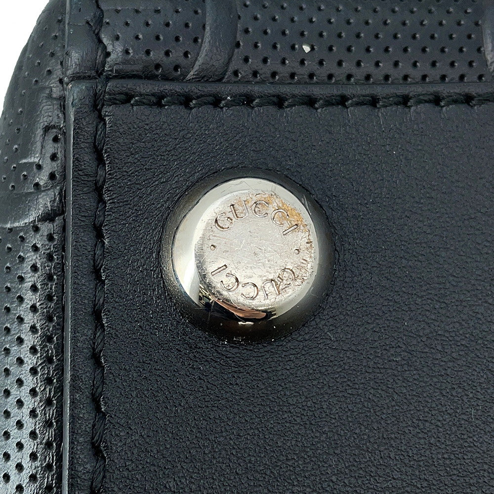 GUCCI GG embossed Tote Bag Black625774 527066 Leather