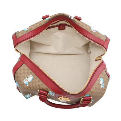 GUCCI Medium Duffle Bag Doraemon Collaboration Brown/Red647815 Mini GG Supreme Leather