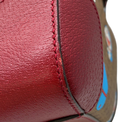 GUCCI Medium Duffle Bag Doraemon Collaboration Brown/Red647815 Mini GG Supreme Leather