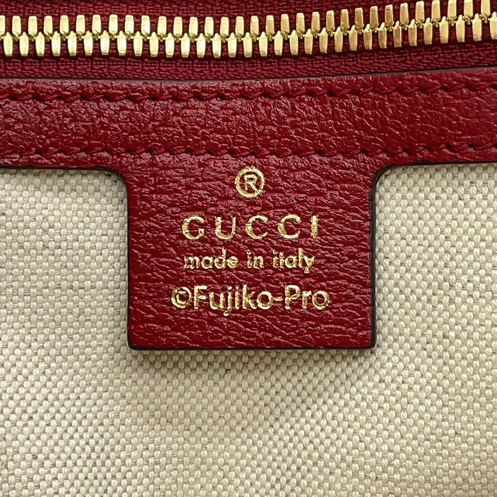 GUCCI Medium Duffle Bag Doraemon Collaboration Brown/Red647815 Mini GG Supreme Leather