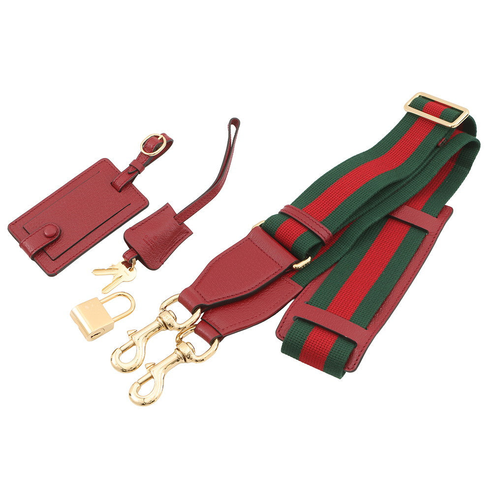 GUCCI Medium Duffle Bag Doraemon Collaboration Brown/Red647815 Mini GG Supreme Leather