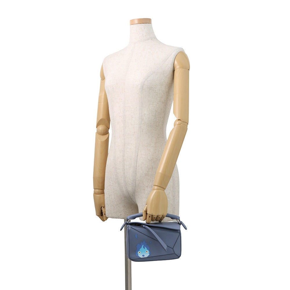 LOEWE Puzzle Bag Ghibli Collaboration BlueA510U95X66 Leather Size Mini