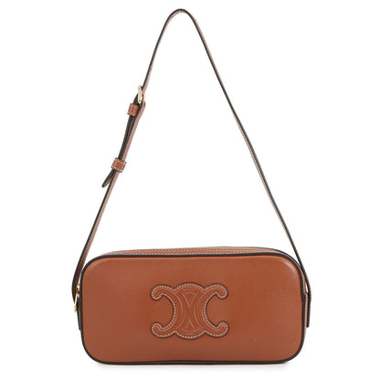CELINE Cuir Triomphe Shoulder Bag Brown10J583DR8 Leather