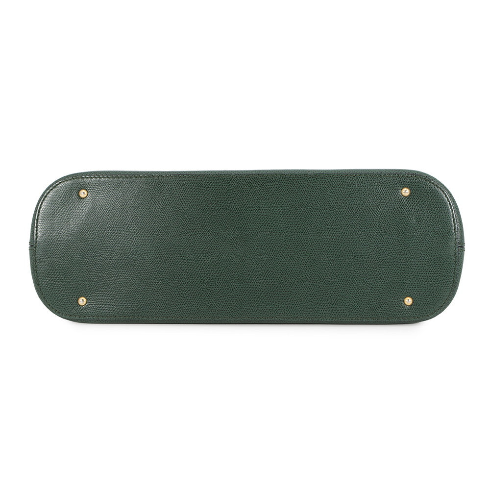 CELINE Handbag Green Leather
