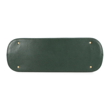 CELINE Handbag Green Leather