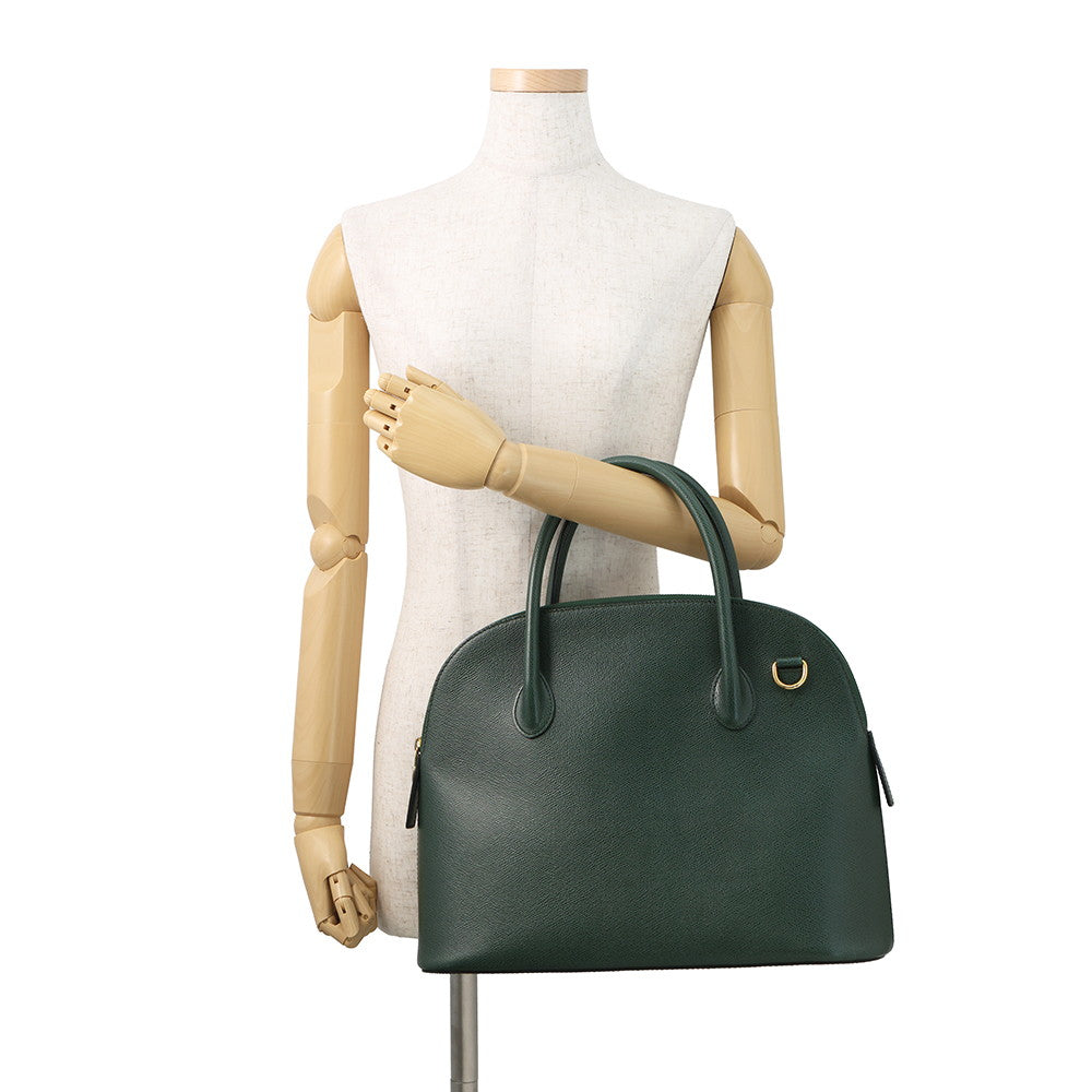 CELINE Handbag Green Leather