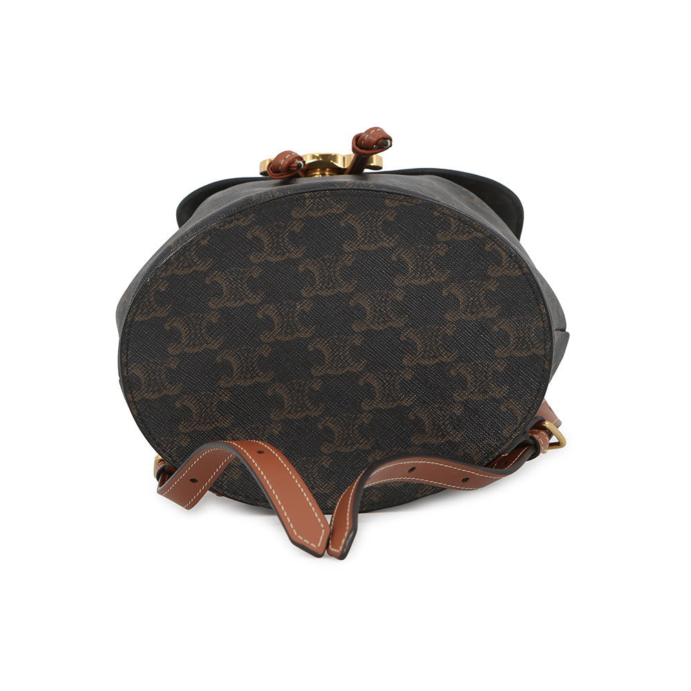 CELINE Bonnie Triomphe Backpack Tan118702CAS 04LU PVC Leather