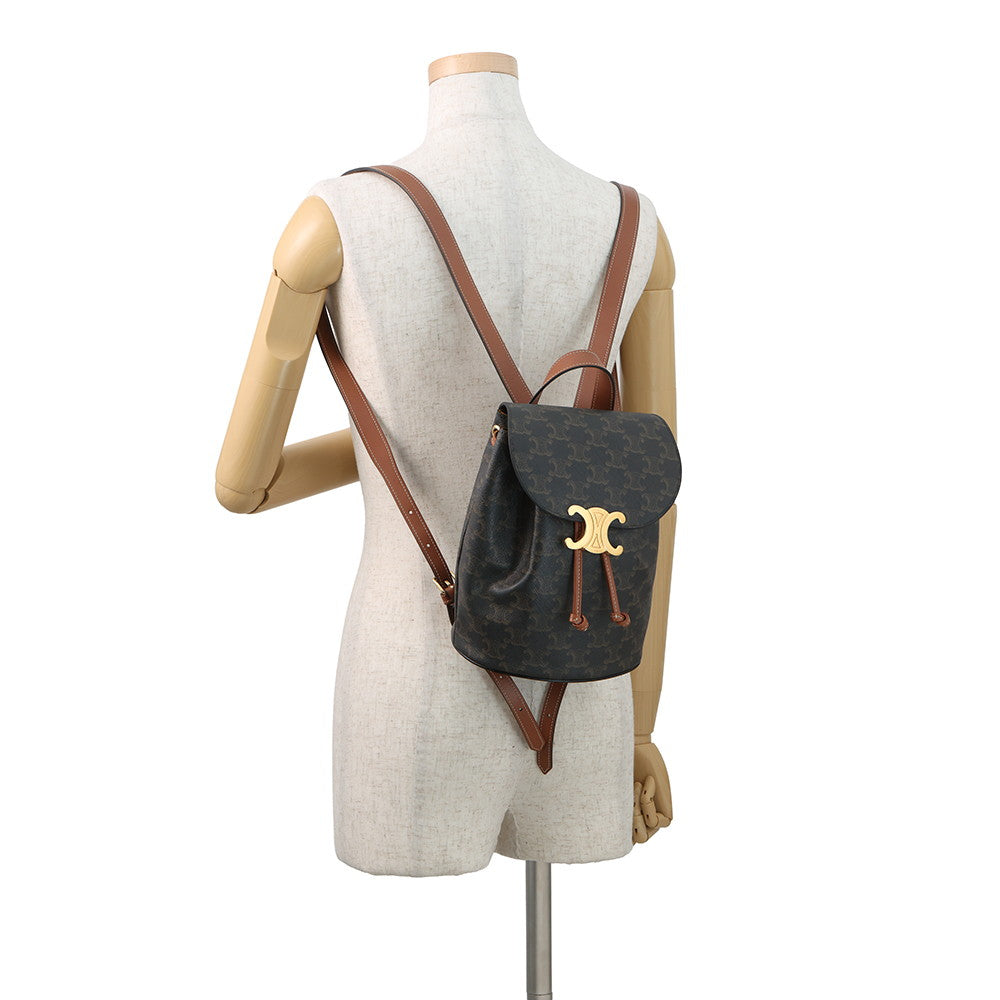 CELINE Bonnie Triomphe Backpack Tan118702CAS 04LU PVC Leather