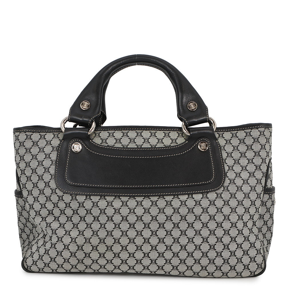 CELINE Macadam boogie bag Black/Gray134022 Canvas Leather