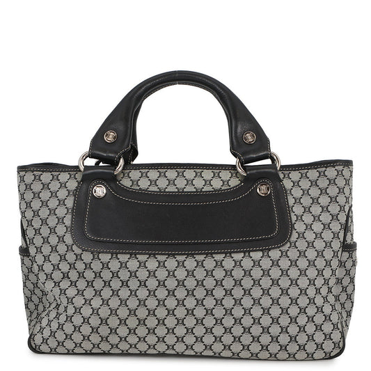 CELINE Macadam boogie bag Black/Gray134022 Canvas Leather