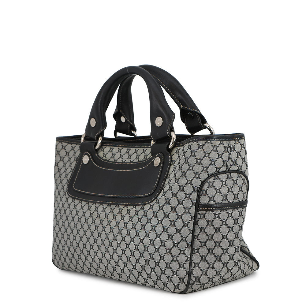 CELINE Macadam boogie bag Black/Gray134022 Canvas Leather