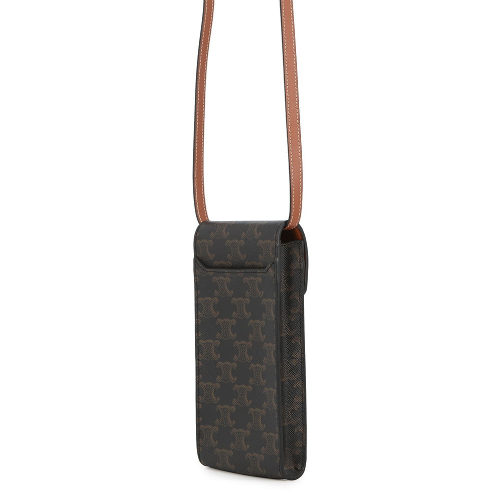 CELINE Triomphe Phone Pouch Tan10K682DS3.04LU PVC