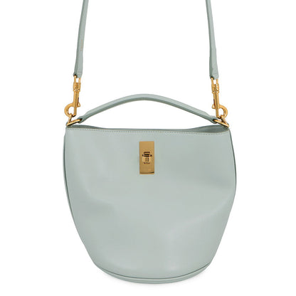 CELINE Teen Bucket 16 Shoulder Bag Soft blue197573CR4.07SZ Calf Leather