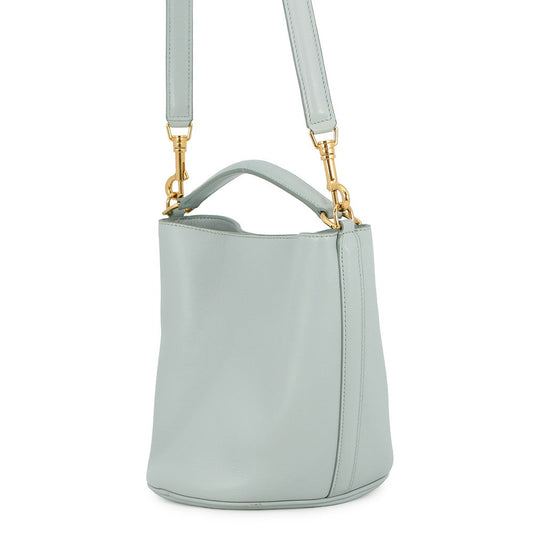 CELINE Teen Bucket 16 Shoulder Bag Soft blue197573CR4.07SZ Calf Leather