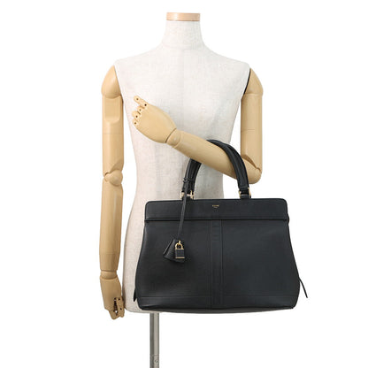 CELINE Cabas de France 2-way Bag Black192663CRE.38NO Grained CalfLeather Size Medium