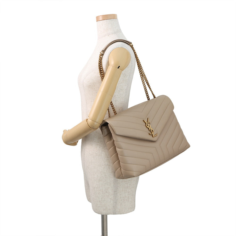 SAINT LAURENT PARIS Loulou Chain Shoulder Bag Beige574946DV7262721 Leather Size Medium