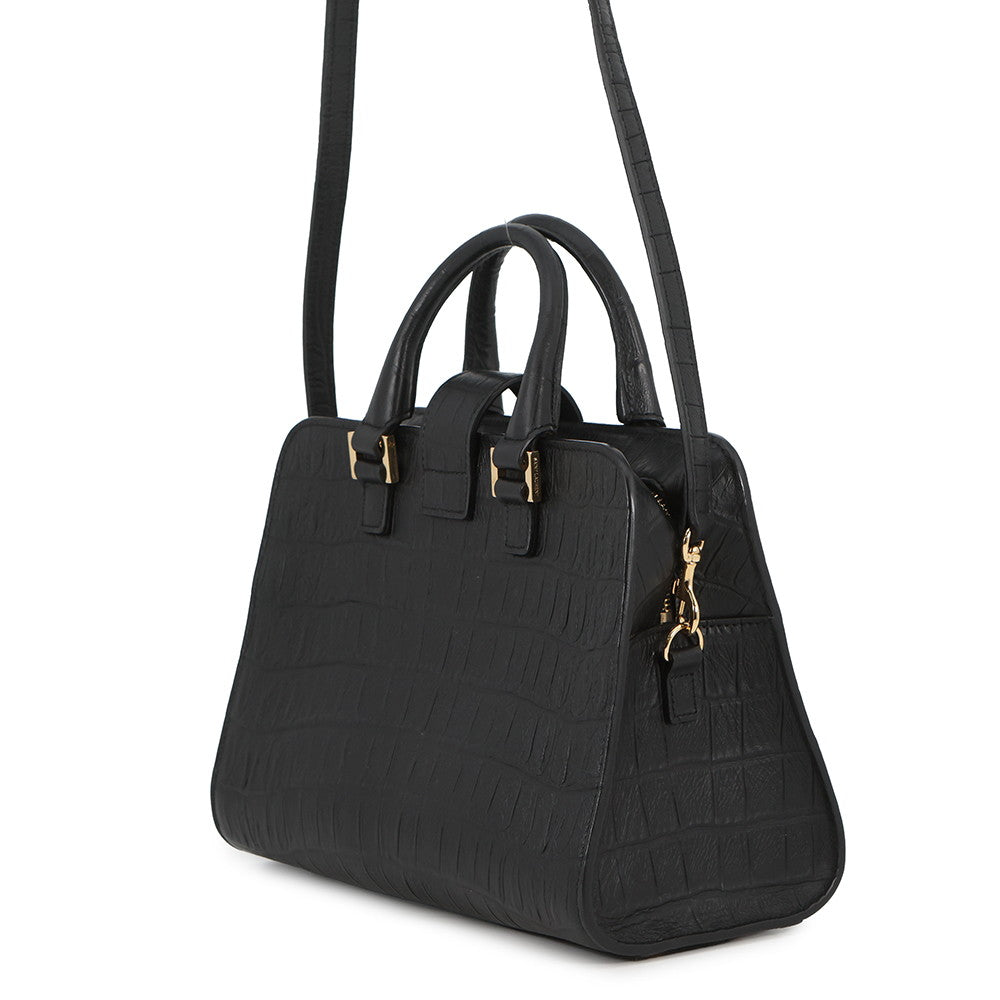 SAINT LAURENT PARIS Baby Kabas 2way Bag Black568853 Croco embossed leather