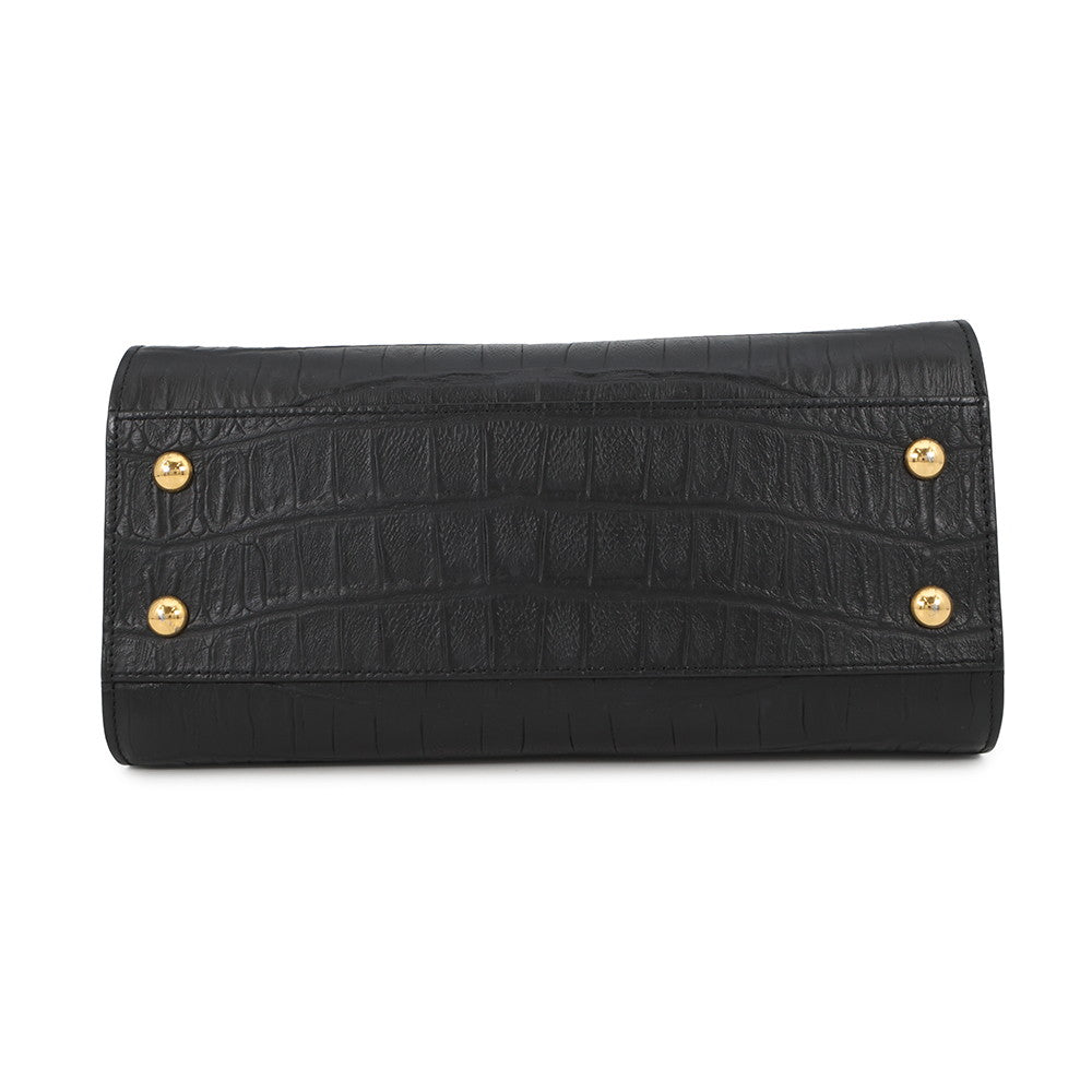 SAINT LAURENT PARIS Baby Kabas 2way Bag Black568853 Croco embossed leather