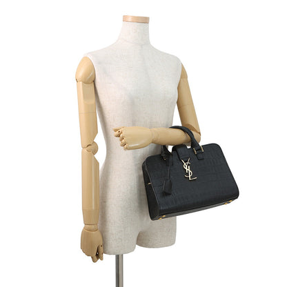 SAINT LAURENT PARIS Baby Kabas 2way Bag Black568853 Croco embossed leather