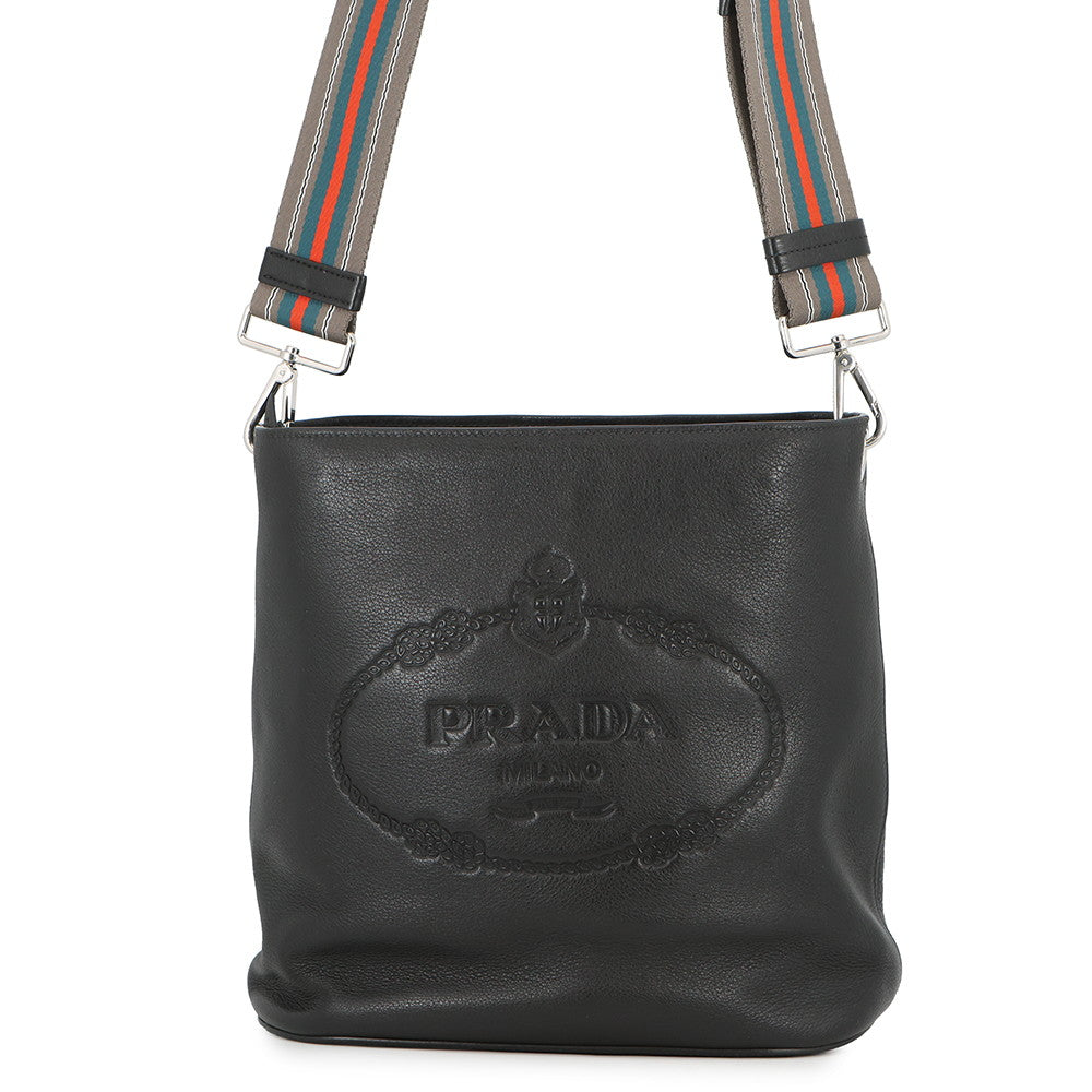 PRADA Vitello Phoenix Shoulder Bag Black1BE057_2E8K_F0002 Leather