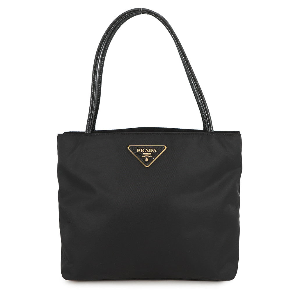 PRADA Logo Tote Bag BlackBR3855 Nylon