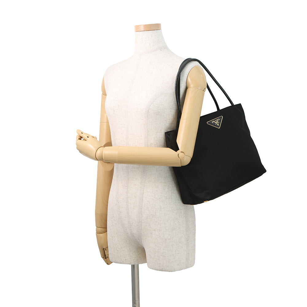 PRADA Logo Tote Bag BlackBR3855 Nylon