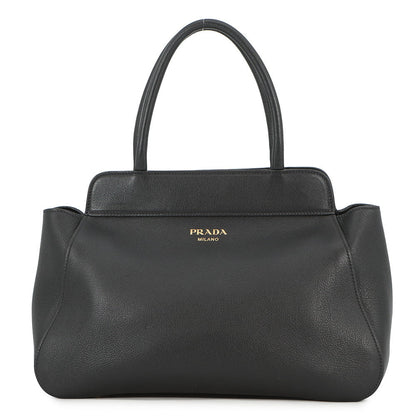 PRADA Logo Handbag Black1BG533_2CYS_F0002_V_OOO Soft Grain Leather Size Medium