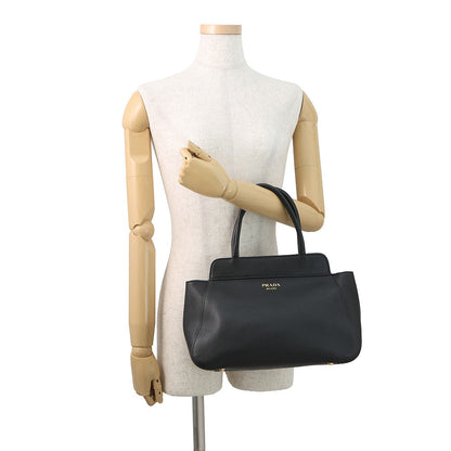 PRADA Logo Handbag Black1BG533_2CYS_F0002_V_OOO Soft Grain Leather Size Medium