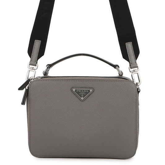 PRADA Brique 2way Shoulder Bag Gray1VH069_9Z2_F0K44 Saffiano LeatherLeather