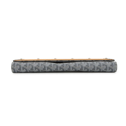 GOYARD Monte Carlo Clutch Bag Gray PVC Leather