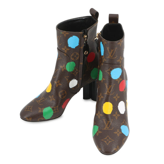 LOUIS VUITTON LVxYK Silhouette Line EncreBoots Brown1AB9W2 Monogram Size 36