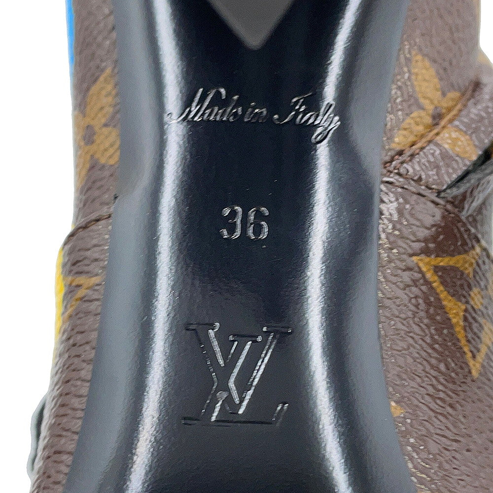 LOUIS VUITTON LVxYK Silhouette Line EncreBoots Brown1AB9W2 Monogram Size 36