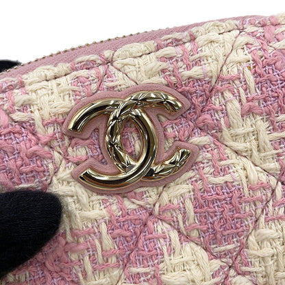 CHANEL Matelasse Chain Shoulder Bag PinkCD0187-B18564-NN370 Tweed
