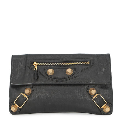 BALENCIAGA Giant Envelope Clutch Black186182 1000 Leather