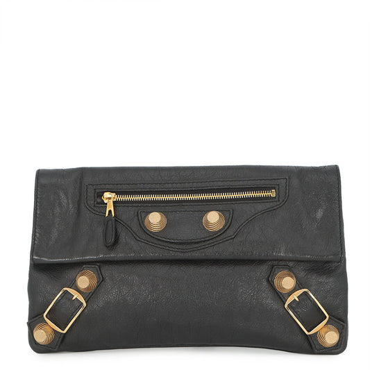 BALENCIAGA Giant Envelope Clutch Black186182 1000 Leather