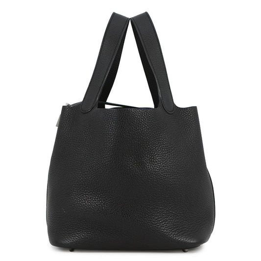 HERMES Picotin Lock Black Taurillon Clemence Size MM