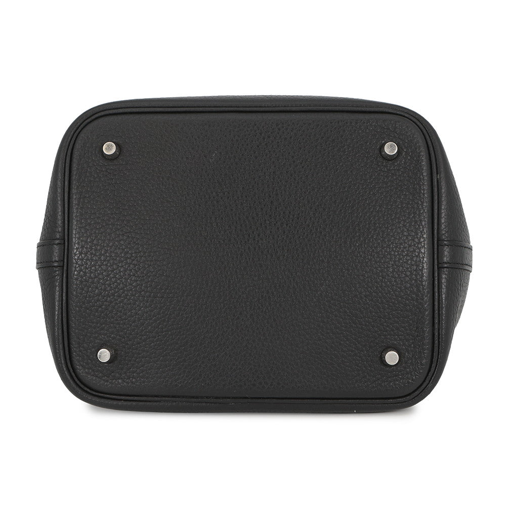 HERMES Picotin Lock Black Taurillon Clemence Size MM