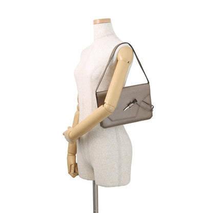 HERMES Envelope Shoulder Bag Gold Chevre Myzore Goatskin
