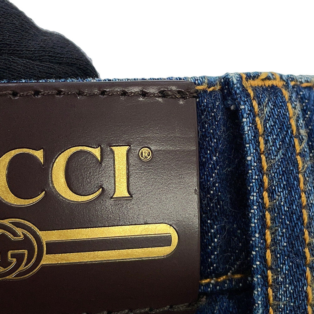 GUCCI Children's HORAMA Patch Denim Pants Size 5 Navy622858 XDBAN Denim