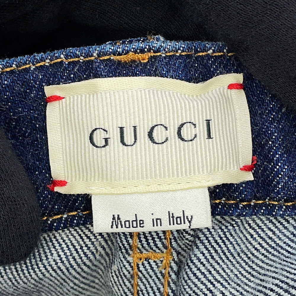 GUCCI Children's HORAMA Patch Denim Pants Size 5 Navy622858 XDBAN Denim